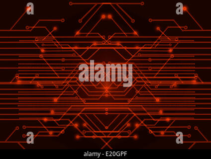 Rote Leiterplatte Stockfoto