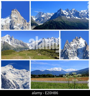 Mont-Blanc-Collage, Frankreich Stockfoto