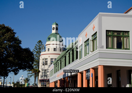 Neuseeland, Nordinsel, Napier. Historische Stadt bekannt als die Art-Deco-Hauptstadt der Welt. Klassischen Art-Deco-Gebäude, The Dome Stockfoto