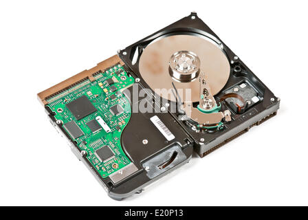 Geöffnete Festplatte Stockfoto