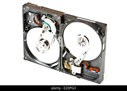 Geöffnete Festplatte Stockfoto