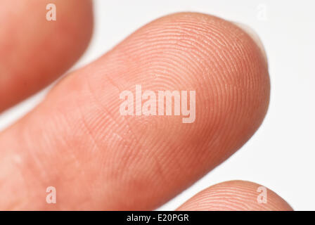 Makro-Aufnahme des Fingers Stockfoto