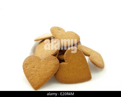 Herzform Lebkuchen Stockfoto