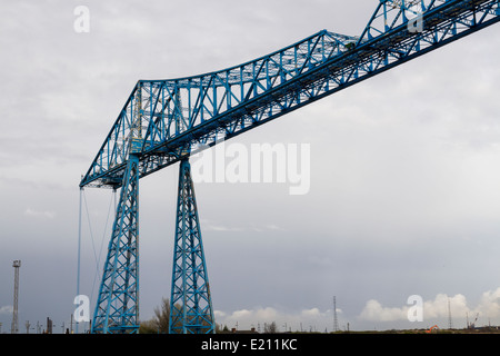 Längsten verbleibenden Schwebefähre der Welt. Im Jahr 1911 eröffnete ist Brücke noch in Betrieb. Stockfoto