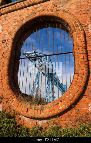 Längsten verbleibenden Schwebefähre der Welt. Im Jahr 1911 eröffnete ist Brücke noch in Betrieb. Stockfoto