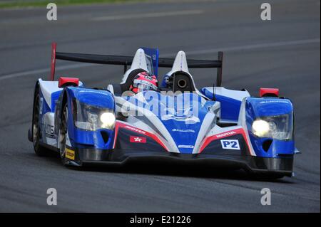 11.06.2014. Le Mans Rennstrecke, Frankreich. 24 Stunden Le mans üben. 47 KCMG (HKG) ORECA 03 NISSAN MATTHEW HOWSON (GBR) RICHARD BRADLEY (GBR) ALEXANDRE IMPERATORI (CHE) Stockfoto