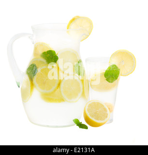 Glas und Glas lemonad Stockfoto