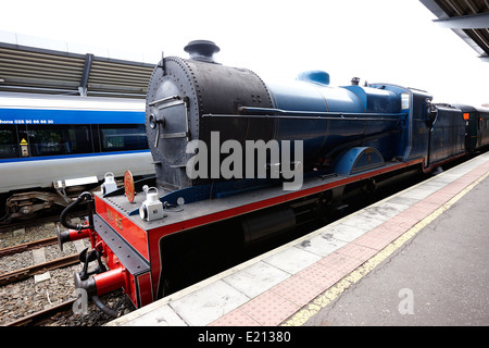 Lok Dampflok in Bangor-Bahnhof-Nordirland Stockfoto