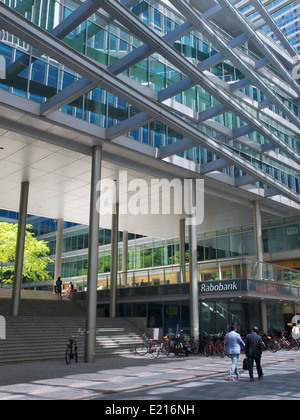 Aufbauend auf der Zuidas in Amsterdam, das finanzielle Zentrum der Niederlande Rabobank Stockfoto