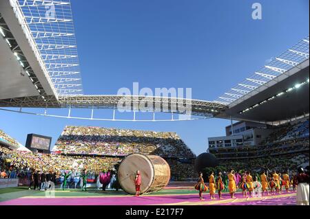 Sao Paulo, Brasilien. 12. Juni 2014. Weltcup-Finale 2014. Eröffnungsfeier der Weltmeisterschaft Brasilien 2014, Credit: Action Plus Sport/Alamy Live News Stockfoto