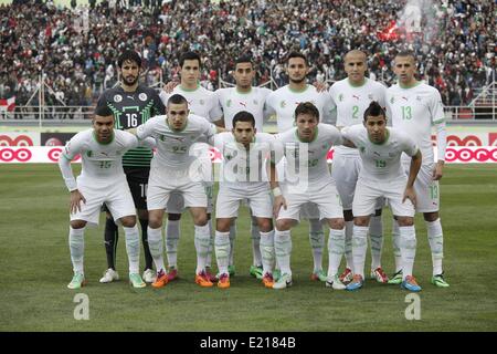 Sao Paulo, Brasilien. 13. Juni 2014. Algerien-Fußball-Nationalmannschaft in einem Freundschaftsspiel im Tchaker-Stadion in Blida Credit: Action Plus Sport Bilder/Alamy Live News Stockfoto