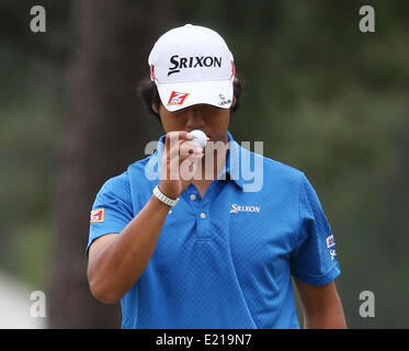 Pinehurst, North Carolina, USA. 12. Juni 2014. Hideki Matsuyama (JPN), US Open Golf Championship erste Runde 11. Loch in Pinehurst, North Carolina, USA. Bildnachweis: Koji Aoki/AFLO SPORT/Alamy Live-Nachrichten Stockfoto