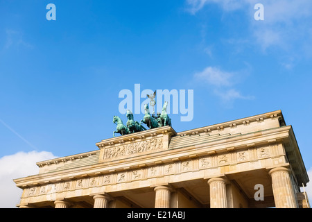 Quadriga auf dem Brandenburger Tor, Berlin Deutschland Stockfoto
