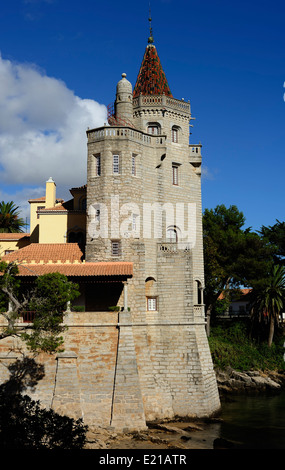 Das Conde Castro Guimarães Schloss, Cascais, Portugal Stockfoto