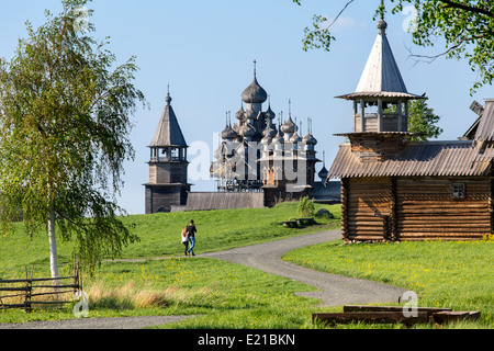 Russland, Karelien Kizhi Insel, Kathedrale der Verklärung Stockfoto