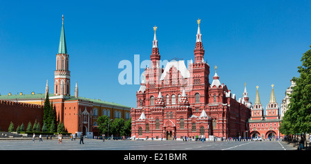 Russland, Moskau, Roter Platz und Staatliches Historisches Museum Stockfoto