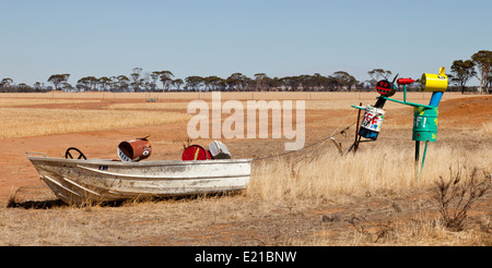 Zinn Pferde auf dem Zinn Pferd Highway in Westaustralien Stockfoto