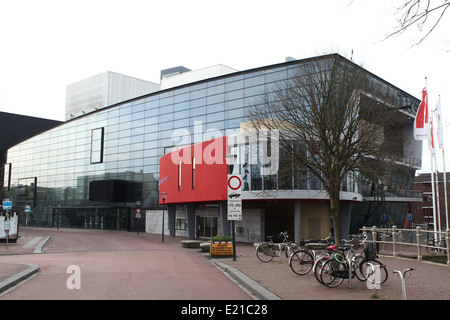 Außenseite des De Harmonie, große Konzerthalle und Theater in Leeuwarden, Hauptstadt von Friesland, Niederlande Stockfoto