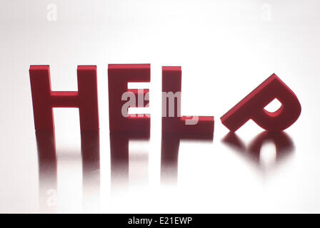 Hilfe-Wort Stockfoto