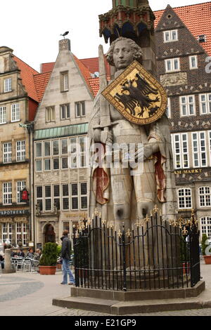 Die Roland-Statue - Bremen Stockfoto