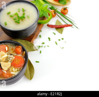 Gesunde Suppe Schalen Stockfoto