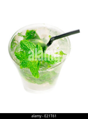 Mojito Caipirina cocktail mit frischer Minze Stockfoto