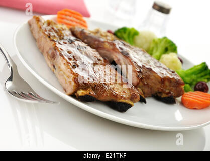 Pork Ribs Abendessen Stockfoto