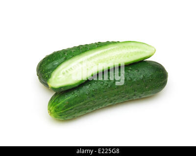 ein paar Gurken (Cucumis Sativus) Stockfoto