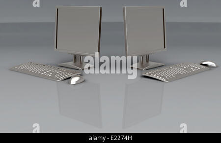 Komponenten eines PC: Monitor Stockfoto