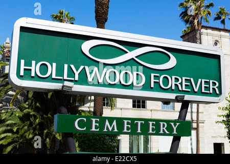 Hollywood Forever Cemetery, wo viele berühmte Persönlichkeiten begraben sind, Santa Monica Boulevard, Hollywood, Los Angeles, Kalifornien, USA Stockfoto