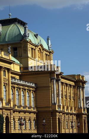 Das Kroatische Nationaltheater (HNK Zagreb) in Zagreb, Kroatien. Stockfoto