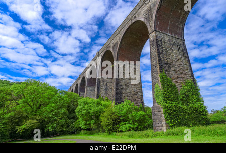 The13 span viktorianischen Eisenbahnviadukt auf dem Gelände des Porthkerry Country Park Barry Vale von Glamorgan South Wales Stockfoto