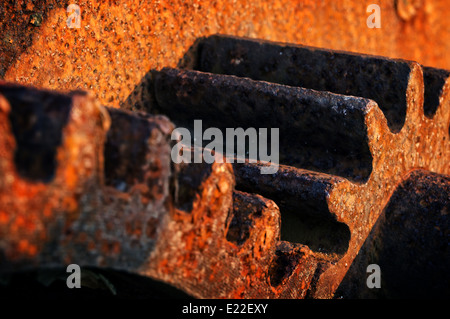 rostig und metallischen Zahnrad Stockfoto