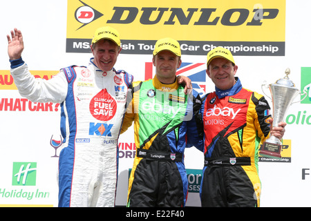 BTCC-Podium Stockfoto