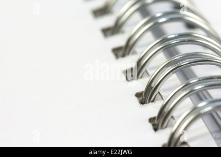 Spiralförmig gebundenen Notizbuch hautnah Stockfoto