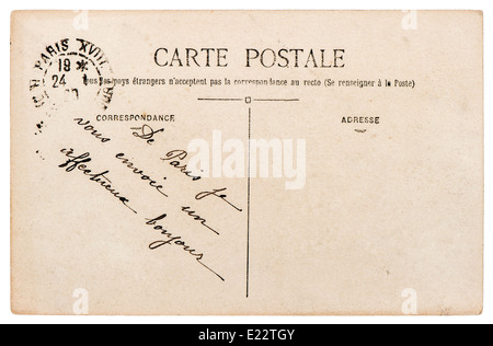 Postkarte Aus Paris Mit Franzosischen Text Und Sehenswurdigkeiten Wie Eps Vektor Und Jpg Datei Zur Verfugung Stockfotografie Alamy