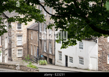 Ferienhäuser auf dem Burgberg, Lancaster England UK Stockfoto