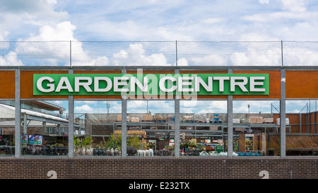 Zeichen für Gartencenter Stockfoto