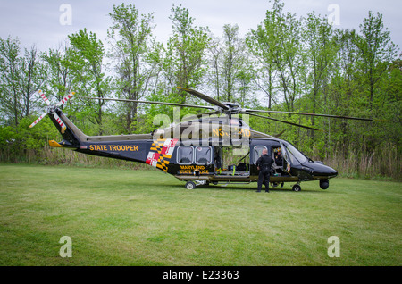 Maryland State Trooper Hubschrauber abheben Stockfoto