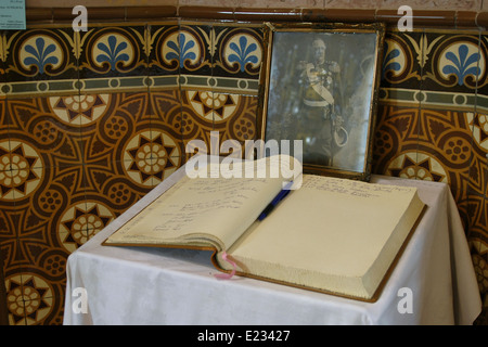 Porträt von Oberst Peter Rykovsky, der Ausschuss der orthodoxen Kirche des Heiligen Wladimir in Marianske Lazne (Marienbad), Tschechien. Stockfoto