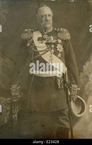 Porträt von Oberst Peter Rykovsky, der Ausschuss der orthodoxen Kirche des Heiligen Wladimir in Marianske Lazne (Marienbad), Tschechien. Stockfoto