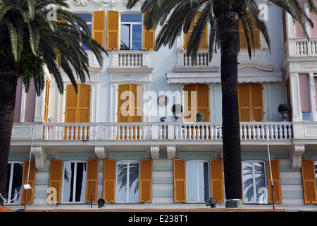 Ligurien, Rapallo, Buiding Fassade Stockfoto