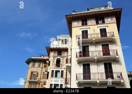 Ligurien, Rapallo, Buiding Fassade Stockfoto