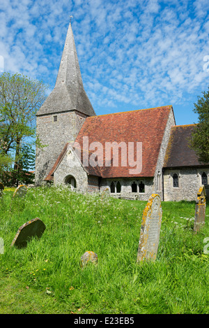 Die Kirche St. Michael und alle Engel, Berwick, East Sussex Stockfoto