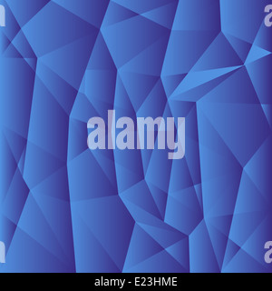 Vektor-Hintergrund von Dreiecken mit einem Farbverlauf gefüllt gleicht rissige Eisblau Stockfoto