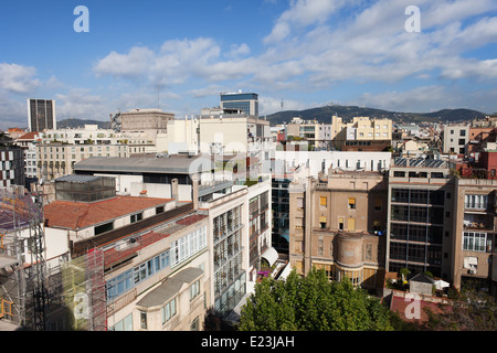 Wohnarchitektur im Eixample von Barcelona in Katalonien, Spanien. Stockfoto