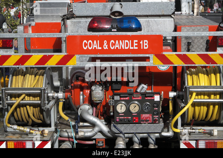 Löschfahrzeug / Motor gehören die Kohle und Kerze Freiwillige Feuerwehr auf Nordstrände von Sydney, Australien Stockfoto