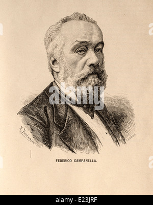 Giuseppe Mazzini aus dem Buch der Jessie W. Mario des Lebens von Mazzini, Federico Campanella Stockfoto