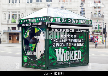 Produktion-Plakat Werbung für das Musical wicked Stockfoto