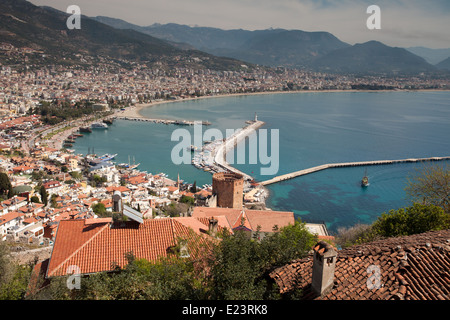 Alanya: Blick vom bergauf Stockfoto